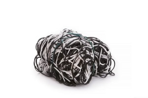 Siatka do bramki 7,32x2,44 PE 4 mm 80/200 biało-czarna